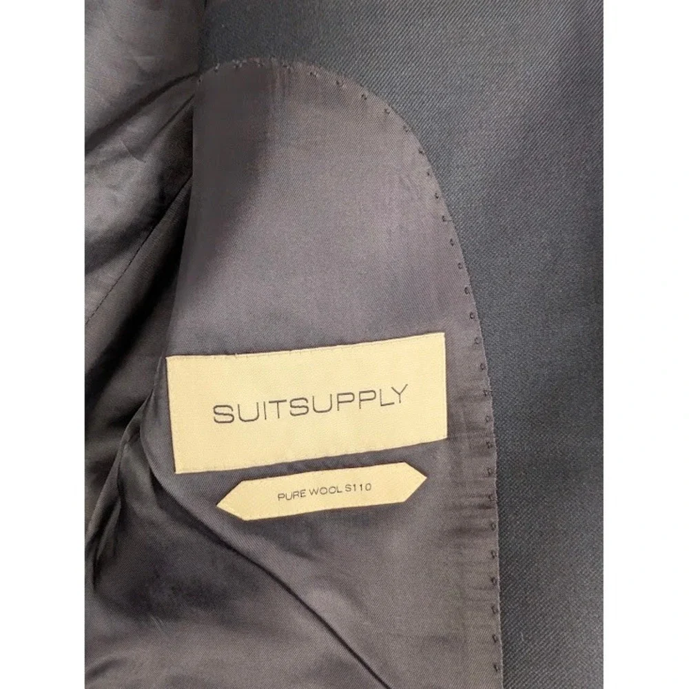 Suitsupply Lazio Blazer 38L Navy Blue Vitale Barberis Canonico Wool Jacket